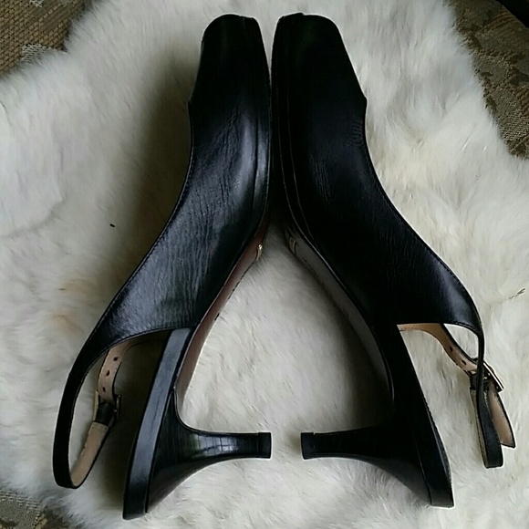 ✔Black Leather Peep Toe Slingback Nike air pumps - Picture 7 of 7